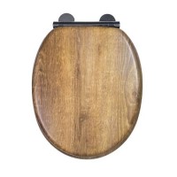 Croydex Ontario Anti-Bacterial Wooden Soft Close Toilet Seat with Quick Release
