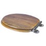 GRADE A1 - Croydex Ontario Anti-Bacterial Toilet Seat with Soft-Close Hinge - Teak Finish