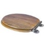 Croydex Ontario Anti-Bacterial Wooden Soft Close Toilet Seat with Quick Release