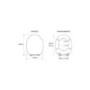 GRADE A1 - Croydex Ontario Anti-Bacterial Toilet Seat with Soft-Close Hinge - Teak Finish