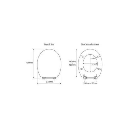 GRADE A1 - Croydex Ontario Anti-Bacterial Toilet Seat with Soft-Close Hinge - Teak Finish