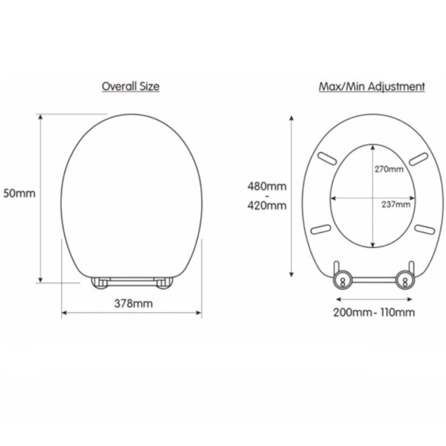 Croydex Ontario Anti-Bacterial Wooden Soft Close Toilet Seat with Quick Release