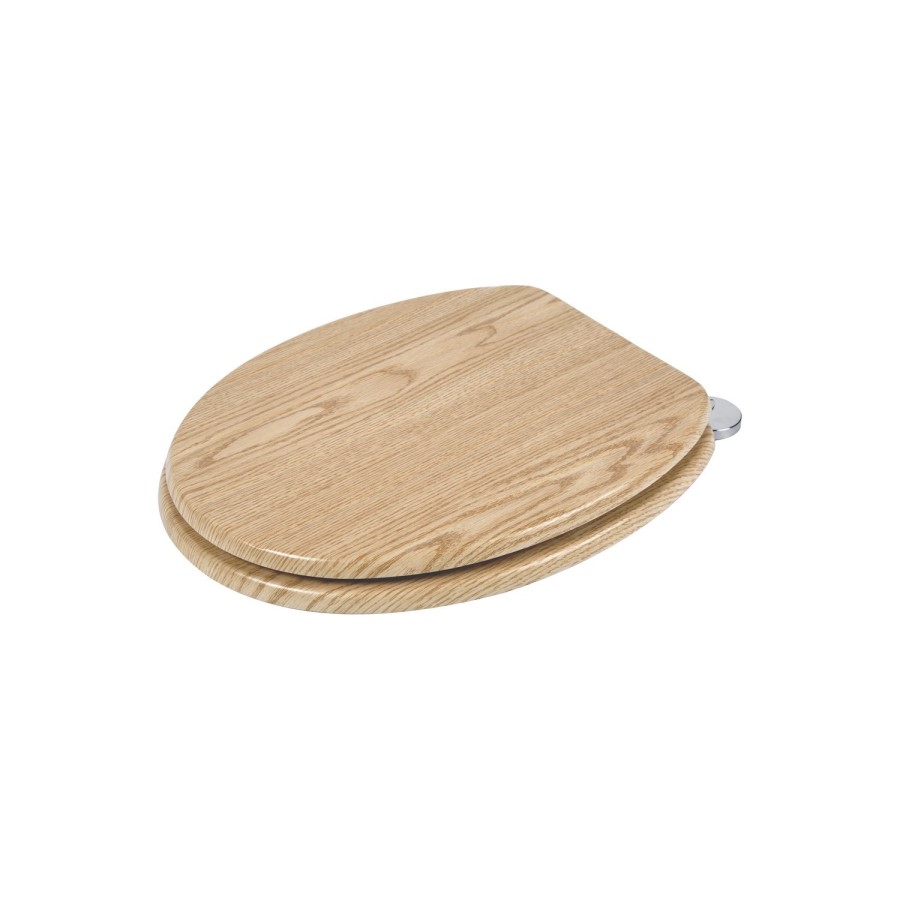 GRADE A1 - Croydex Geneva Moulded Wood Flexi-Fix Toilet Seat