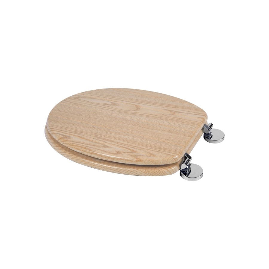 GRADE A1 - Croydex Geneva Moulded Wood Flexi-Fix Toilet Seat