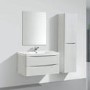 White Wall Hung Bathroom Vanity Unit & Basin - W900 x D480mm - Oakland