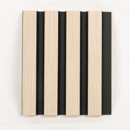 Waterproof Oak & Black Slatted Wall Panel End Cap Grooved - Better ...