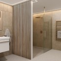 WPOB2400 Pack of 3 Waterproof Oak & Black Slatted Wall Panels 2400 x 170 x 19mm