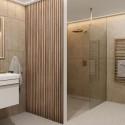 WPW2400 Pack of 3 Waterproof Walnut Slatted Wall Panels 2400 x 170 x 19mm