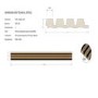 Pack of 3 Waterproof Walnut Slatted Wall Panels 2400 x 170 x 19mm