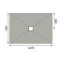 1200x900mm Rectangular Level Acess Wet Room Shower Tray with Square Centre Drain