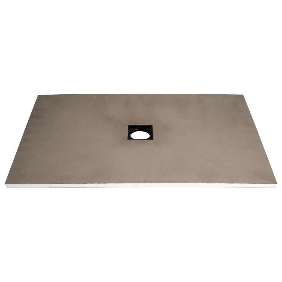 GRADE A1 - 1400x900mm Rectangular Level Acess Wet Room Shower Tray Former with Square Centre Drain - Live Your Colour