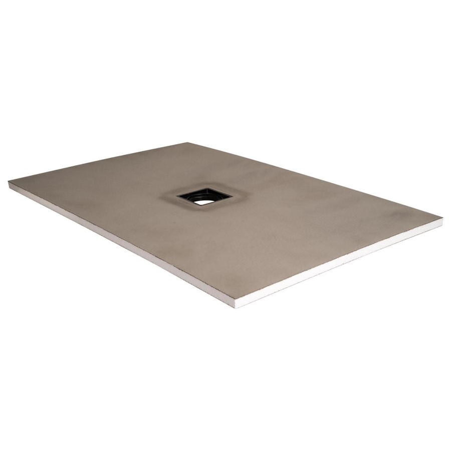 GRADE A1 - 1400x900mm Rectangular Level Acess Wet Room Shower Tray Former with Square Centre Drain - Live Your Colour