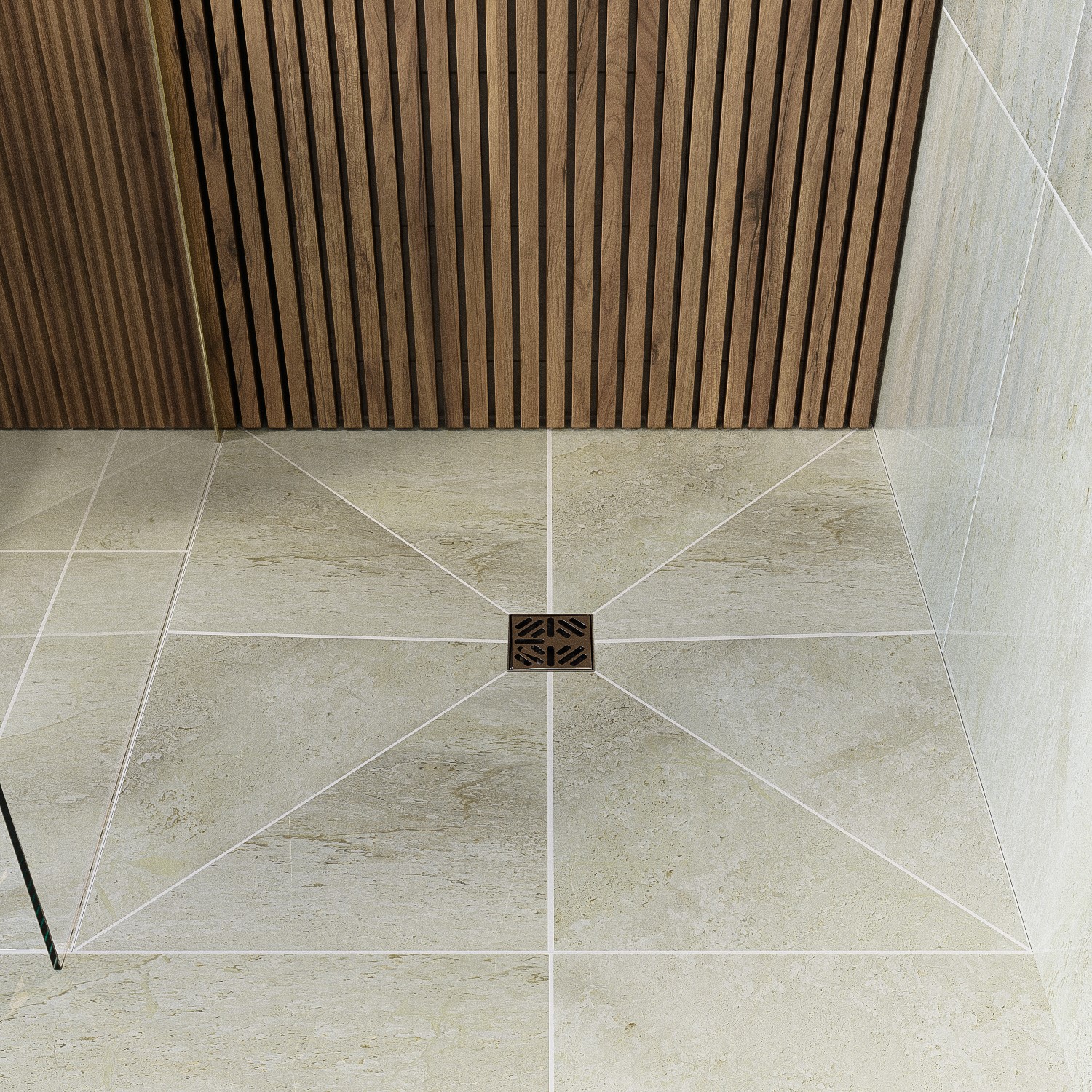 900x900mm Wet Room Tileable Shower Tray Former 30mm with Square Centre ...
