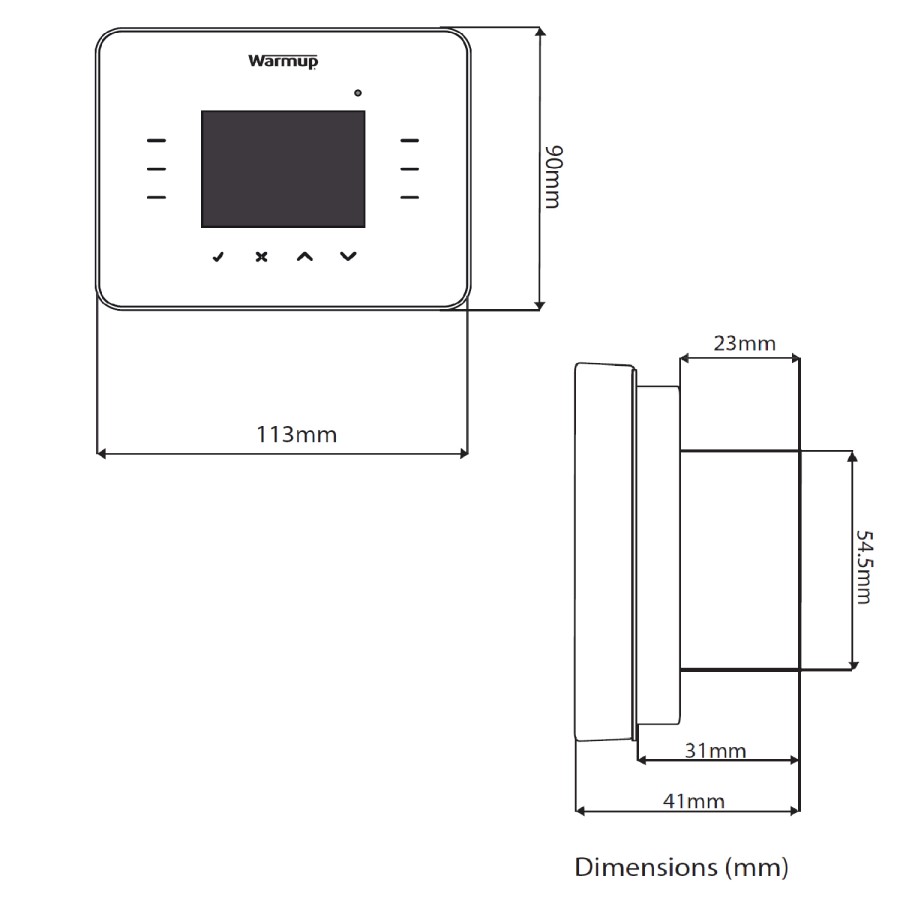 Blue 3iE Underfloor Heating Thermostat - Warmup