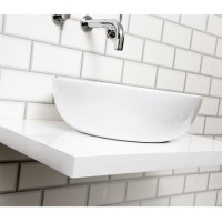 White Floating Wooden Shelf - W600mm