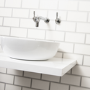 White Floating Wooden Shelf - W600mm