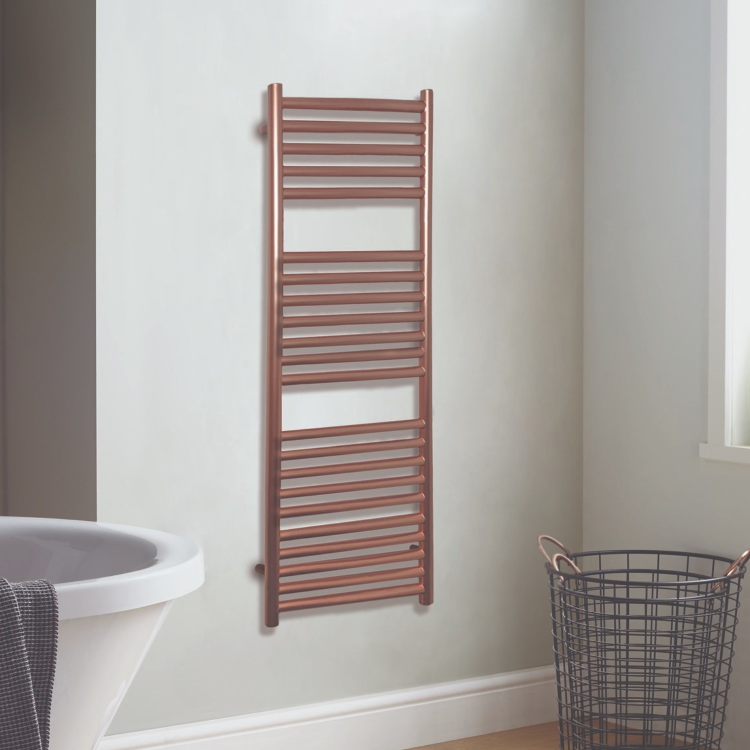 Rose Ter Radiator GRADE A1 - Rose Gold Heated Towel Rail Radiator 1200 x 500mm - Joanna ...