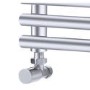 Chrome Horizontal Heated Towel Rail Radiator 600 x 1000mm - Oxfordshire
