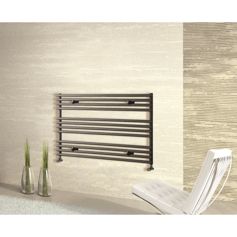 Towelrads Irido Anthracite Horizontal Towel Radiator 600 x 1000mm