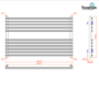 Towelrads Irido Anthracite Horizontal Towel Radiator 600 x 1000mm