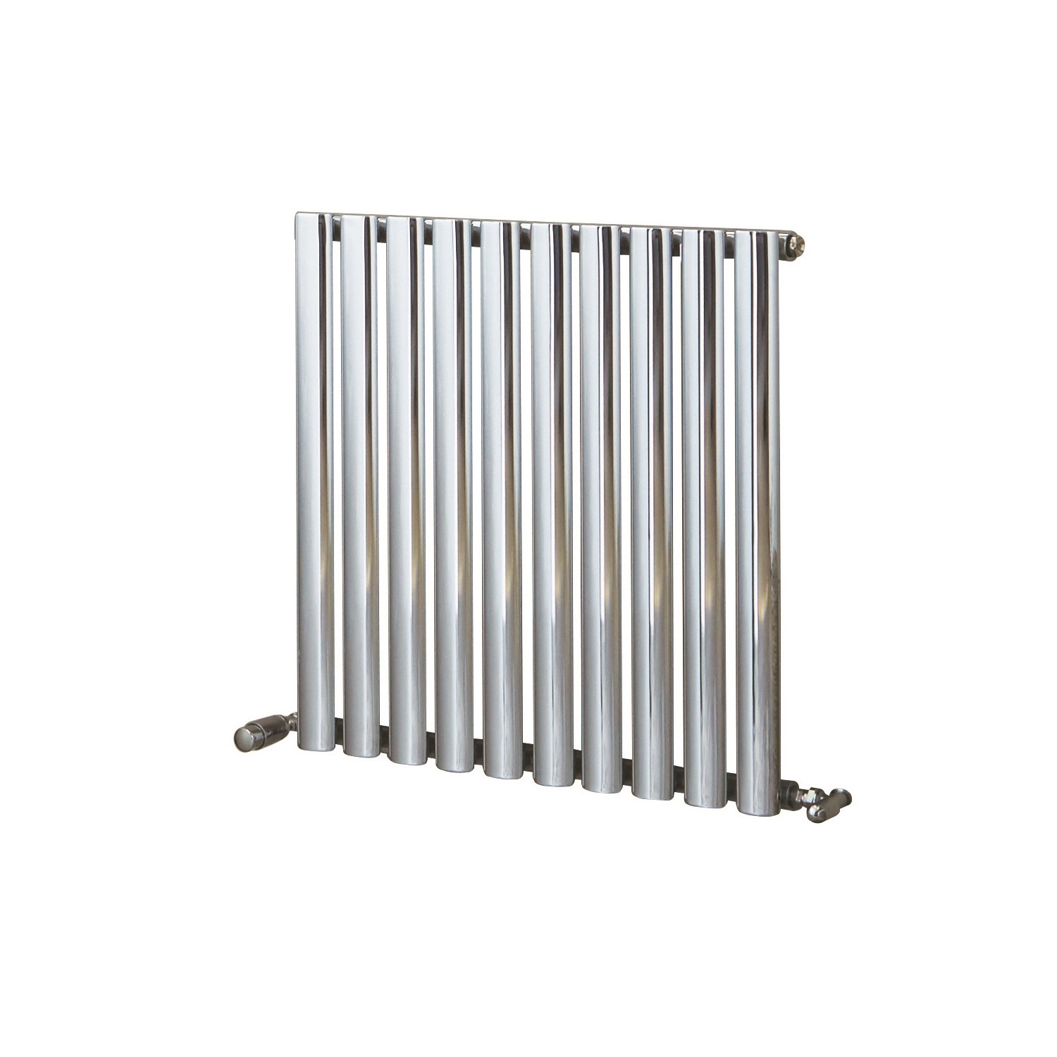 Chrome Horizontal Bathroom Radiator 600 x 592mm - Better Bathrooms