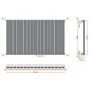 Chrome Horizontal Bathroom Radiator 600 x 1012mm