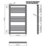Chrome Heated Towel Rail Radiator 900 x 500mm - Lambourn