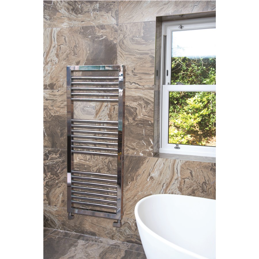 Chrome Heated Towel Rail Radiator 1300 x 500mm - Lambourn
