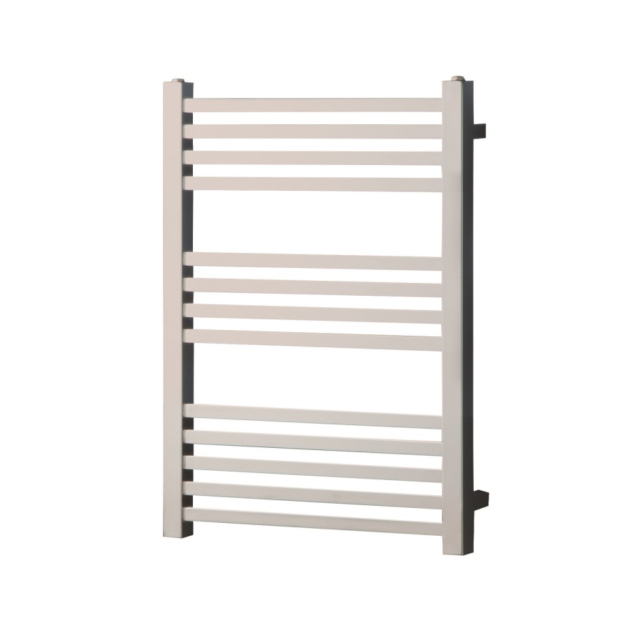 GRADE A1 - Chrome Towel Radiator with Square Rails 212W - 800 x 450mm - Electric