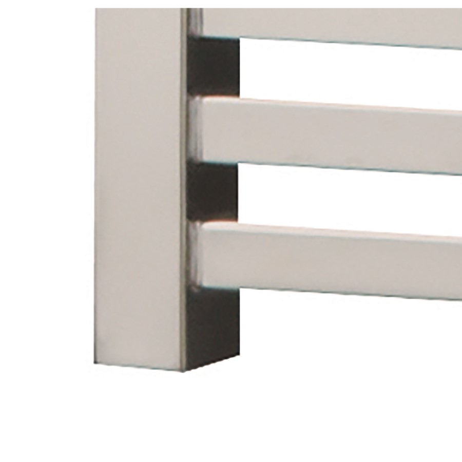GRADE A1 - Chrome Towel Radiator with Square Rails 212W - 800 x 450mm - Electric