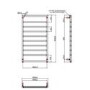 Chrome Vertical Bathroom Towel Radiator 900 x 500mm