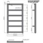 Kensington Chrome Heated Towel Rail - 900 x 530mm