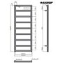 Kensington Chrome Heated Towel Rail - 1300 x 530mm