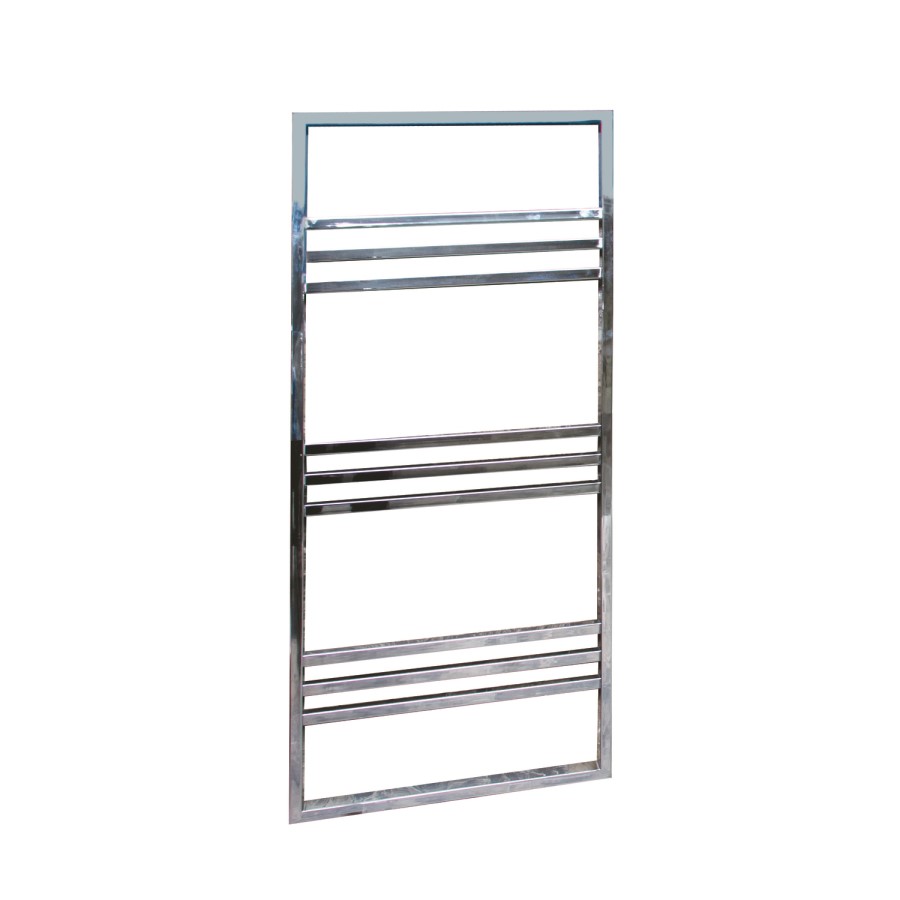 GRADE A1 - Boxford Chrome Heated Towel Rail - 1200 x 500mm