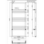GRADE A1 - Boxford Chrome Heated Towel Rail - 1200 x 500mm