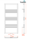 Towelrads Boxford Chrome Heated Towel Rail Radiator - 1200 x 500mm