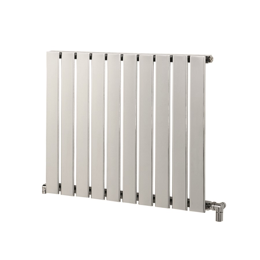 Chrome Vertical Flat Panel Radiator 600 x 790mm