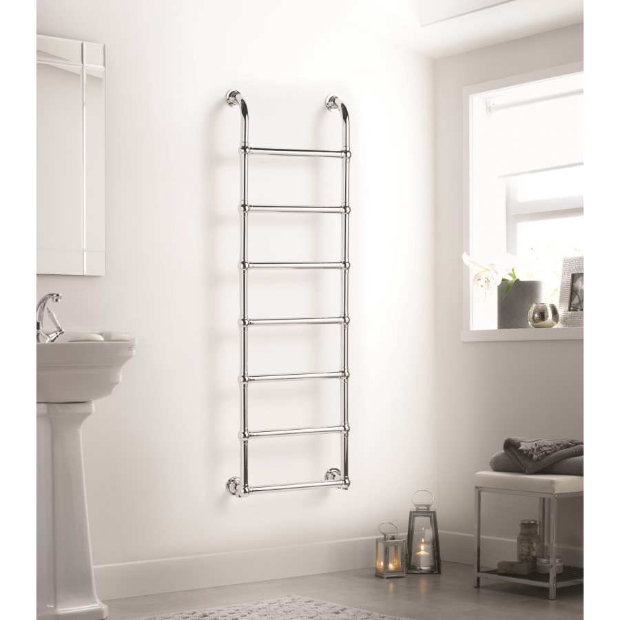 Towelrads Joanna Chrome Traditional Heated Towel Rail Radiator - 1600 x 500mm