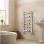 Diva Polished Stainless Steel Heated Towel Rail - 800 x 500mm