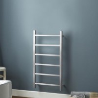 Diva Brushed Stainless Steel Heated Towel Rail - 800 x 500mm