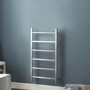 Diva Brushed Stainless Steel Heated Towel Rail - 800 x 500mm