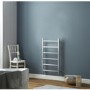 Diva Brushed Stainless Steel Heated Towel Rail - 800 x 500mm