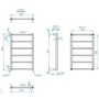 Diva Brushed Stainless Steel Heated Towel Rail - 800 x 500mm