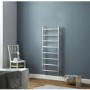 Diva Brushed Stainless Steel Heated Towel Rail - 1200 x 500mm