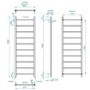 Diva Brushed Stainless Steel Heated Towel Rail - 1500 x 500mm