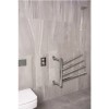 Polished Stainless Steel Bathroom Towel Radiator with Moveable Arms 45W - 600 x 500mm- Electric