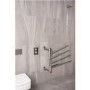 Polished Stainless Steel Bathroom Towel Radiator with Moveable Arms 45W - 600 x 500mm- Electric