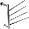 Polished Stainless Steel Bathroom Towel Radiator with Moveable Arms 45W - 600 x 500mm- Electric