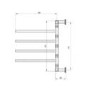 Polished Stainless Steel Bathroom Towel Radiator with Moveable Arms 45W - 600 x 500mm- Electric