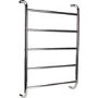 Polished Stainless Steel Vertical Bathroom Towel Radiator with Curved Side Rails 55W - 700 x 600mm -